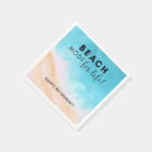 Strandleben für immer | Ruhestand | Personalisiere Serviette (Ecke)