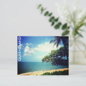 Strandleben in Palmenhain Postkarte (Stehend Vorderseite)