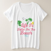Strandleben ist besser große größe T-Shirt (Design vorne)