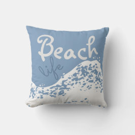 Strandleben Licht dunkelblau Wellen spritzen Kissen