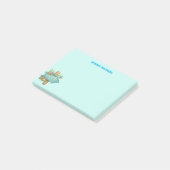 Strandleben Schild Post-it-Notiz hellblau Post-it Klebezettel (angewinkelt)