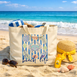 Strandleben Sommer-Tasche Jumbo Stoffbeutel