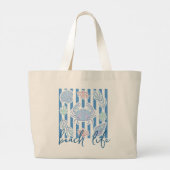 Strandleben Sommer-Tasche Jumbo Stoffbeutel (Rückseite)