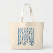 Strandleben Sommer-Tasche Jumbo Stoffbeutel (Vorne)
