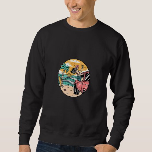 Strandleben Sommerzeit Sweatshirt (Vorderseite)