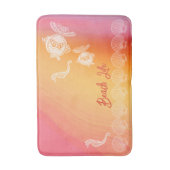 Strandleben Tropisches Orangefarbenes Wasser Badematte (Vorderseite Vertikal)