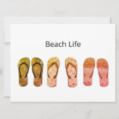 Strandleben und Rote Flip Flops (Vorderseite)