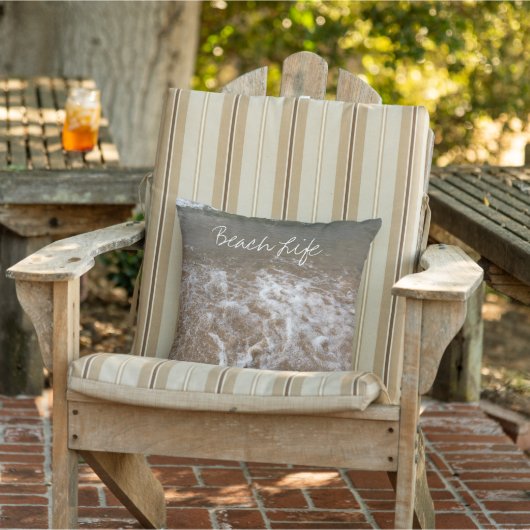 Strandleben Zitate Ocean Sandy Foamy Water Waves Kissen (Stuhl)