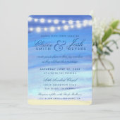 Strandleuchten am Wasser Einladung (Stehend Vorderseite)