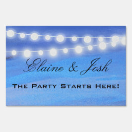 Strandleuchten am Wasser Gartenschild