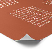 Strandleuchten Terracotta Hochzeitsstift Poster (Ecke)