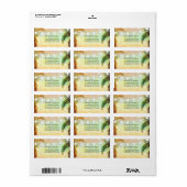 Strandlicht Sonnenuntergang Adressaufkleber (Vorne)