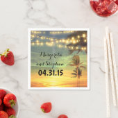 Strandlicht Sonnenuntergang Serviette (Beispiel)