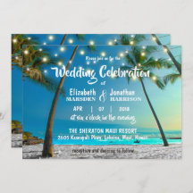 Strandlichter Tropical Beach Moderne Hochzeit