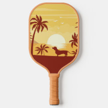 Strandliebende Dackel Pickleball-Geschenk