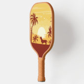 Strandliebende Dackel Pickleball-Geschenk Pickleball Schläger (Links)