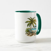 Strandliebhaber Große Combo-Keramik Tasse (VorderseiteRechts)