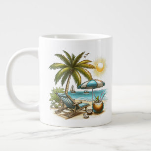 Strandliebhaber Jumbo-Tasse
