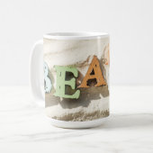 Strandliebhaber Kaffeetasse (Vorderseite Links)
