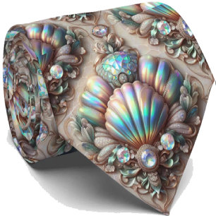 Strandliebhaber Krawatte Opal-Diamant-Muschel-Mu