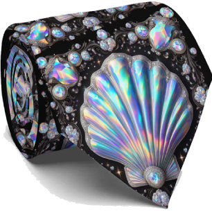 Strandliebhaber Krawatte   Opal-Diamant-Muschel-Mu