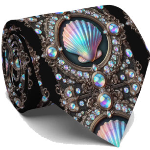 Strandliebhaber Krawatte Opal-Diamant-Muschel Mu