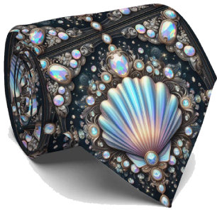 Strandliebhaber Krawatte Opal-Diamant-Muschel-Mu