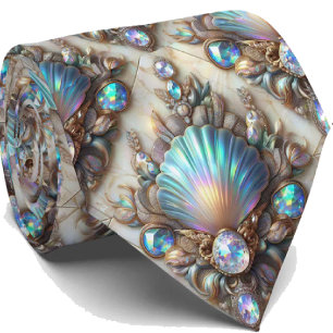 Strandliebhaber Krawatte Opal-Diamant-Muschel-Mu