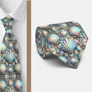 Strandliebhaber Krawatte   Opal Meeresmuschel Must