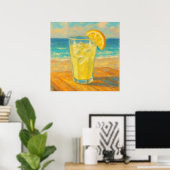 StrandLimonade - Pastellfarben Stillleben Poster (Heimbüro)