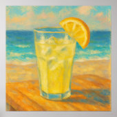 StrandLimonade - Pastellfarben Stillleben Poster (Vorne)