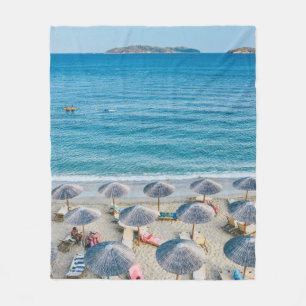 Strandlounge direkt am Meer Fleecedecke