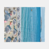 Strandlounge direkt am Meer Fleecedecke (Vorderseite (Horizontal))