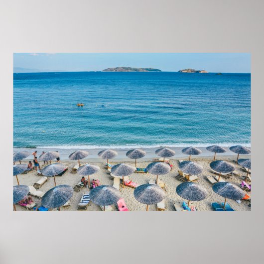 Strandlounge direkt am Meer Poster (Vorne)