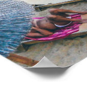 Strandlounge direkt am Meer Poster (Ecke)