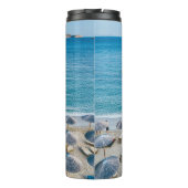 Strandlounge direkt am Meer Thermosbecher (Rückseite)