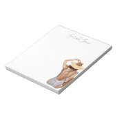 Strandmädchen Personalisiert Notizblock (Rotiert)