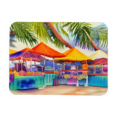 Strandmarkthallen Aquarell Magnet (Horizontal)