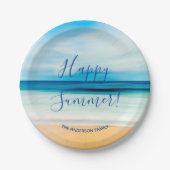 Strandmeer Sommer Party Pappteller (Vorderseite)