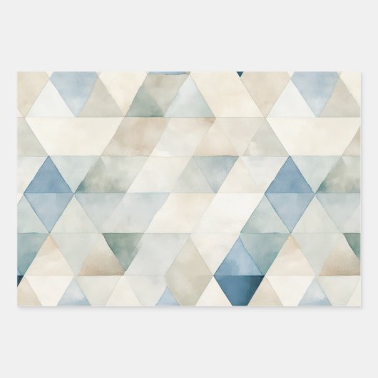 Strandmeer Wasserfarbmuster Geschenkpapier Set (Vorderseite 3)