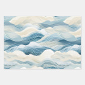 Strandmeer Wasserfarbmuster Geschenkpapier Set (Vorderseite 2)