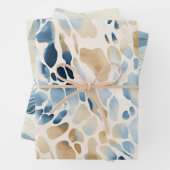 Strandmeer Wasserfarbmuster Geschenkpapier Set (Beispiel)