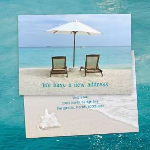 Strandmöbel Neue Adresse Ankündigungskarten Karte