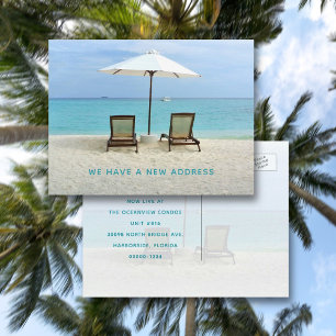Strandmöbel Neue Anschrift Ankündigung Postkarte