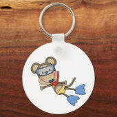 Strandmonkey Schnorcheln Tshirts und Geschenke Schlüsselanhänger (Vorderseite)