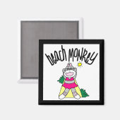 Strandmonkey-Shirts und Geschenke Magnet (Vorderseite/Rückseite)