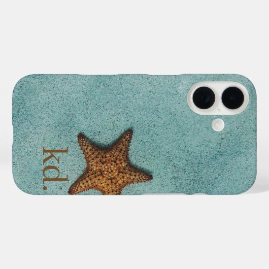 Strandmonogramm Case-Mate iPhone Hülle (Rückseite (Horizontal))