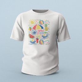 Strandmotiv T-Shirt