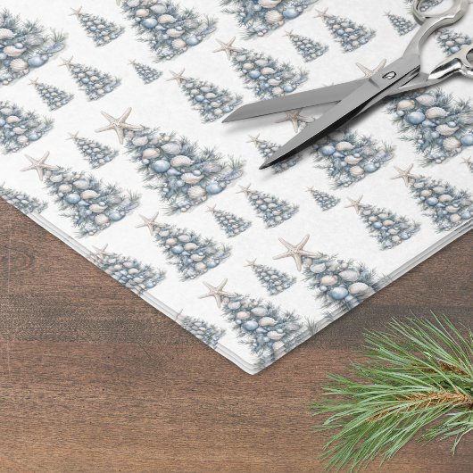 Strandmuschel-Weihnachtsbaum-Muster Seidenpapier