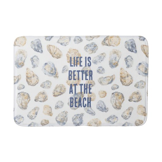 Strandmuscheln am Meer Badematte (Vorderseite)